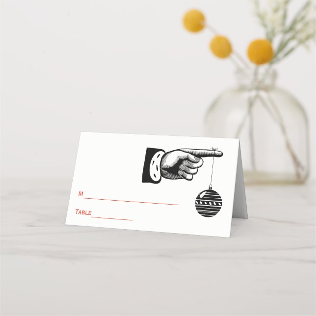 Weihnachtsschmuck #3 Escort Card Platzkarte (Rückseite)