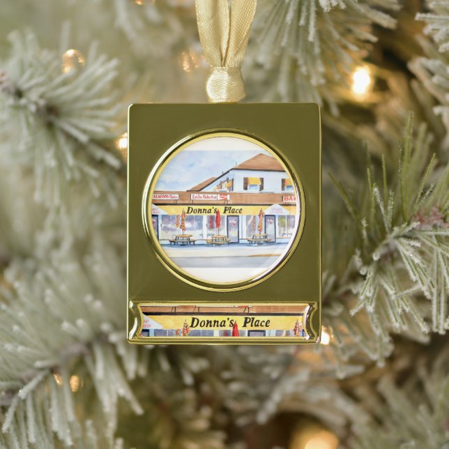 Weihnachtsschmuck am Donna-Platz Banner-Ornament Gold (Baum)