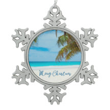 Weihnachtsschmuck am Strand Pewter Palm Tree