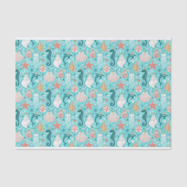 Weihnachtsschmuck an der Küste Seidenpapier (Vorderseite)