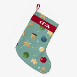 Weihnachtsschmuck. Anpassbar mit Namen. Kleiner Weihnachtsstrumpf