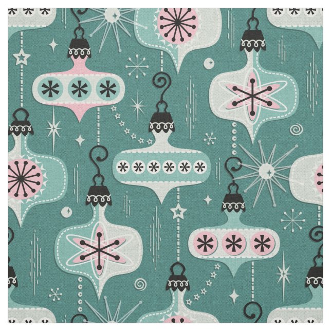 Weihnachtsschmuck Aquamarin © Studioxtin Stoff (Muster)