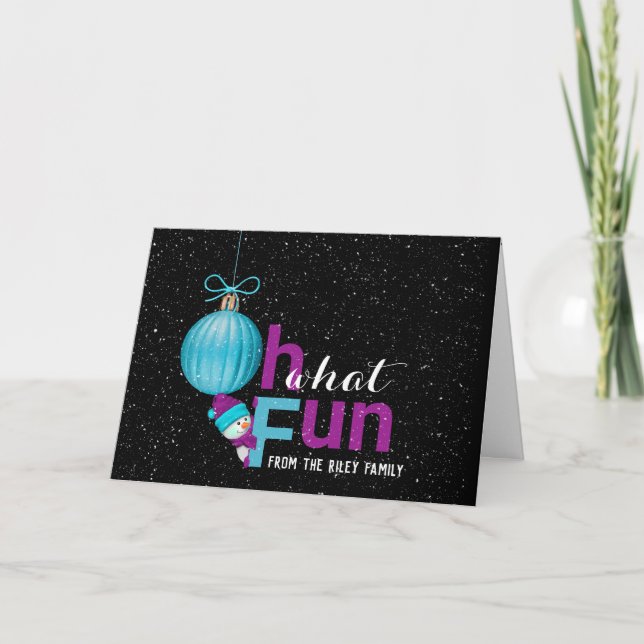 Weihnachtsschmuck aus der Familie Karte (Vorderseite)