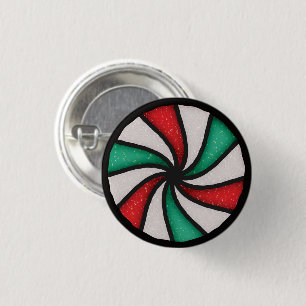 Weihnachtsschmuck aus Hartglas Peppermint Candy Button