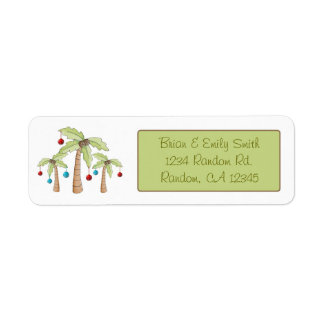 Weihnachtsschmuck aus Palmen gibt Etiketten zurück