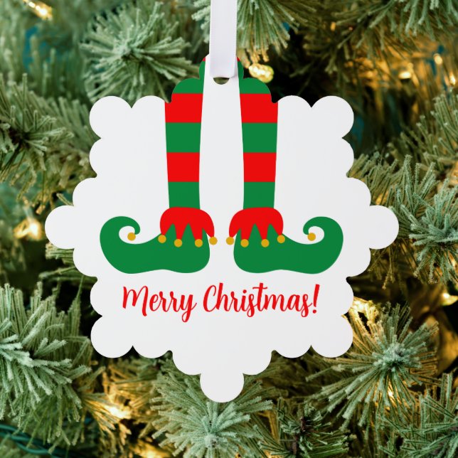 Weihnachtsschmuck aus Papier mit Glockenfüßen Ornament Karte (Insitu (Baum))