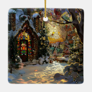 Weihnachtsschmuck aus verkettetem Glas