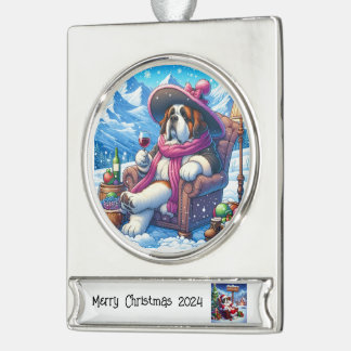 Weihnachtsschmuck Banner-Ornament Silber