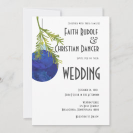 Weihnachtsschmuck Blau, Moderne Hochzeit Ankündigung