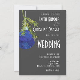 Weihnachtsschmuck Blau, Moderne Hochzeit Ankündigung