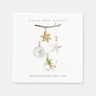 Weihnachtsschmuck Cookie Chime Liebe Joy Peace Serviette