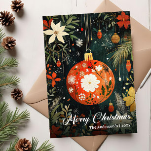 Weihnachtsschmuck Digitale Grußkarte im klassische Feiertagskarte