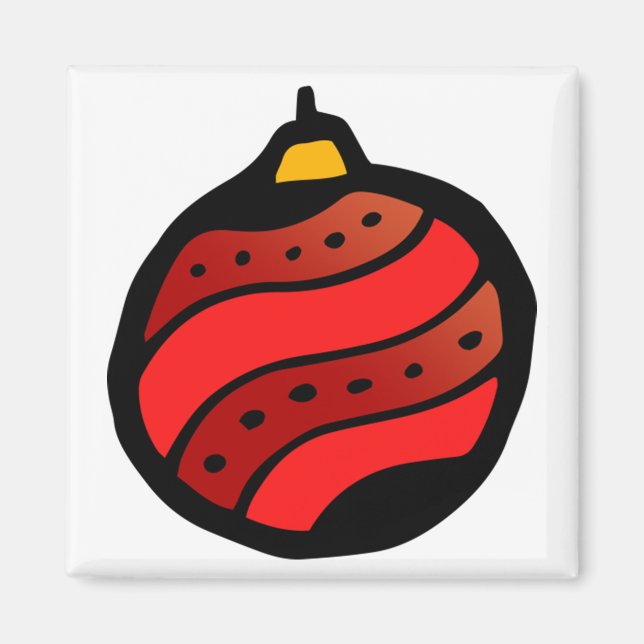 Weihnachtsschmuck Doodle Art Magnet (Vorne)