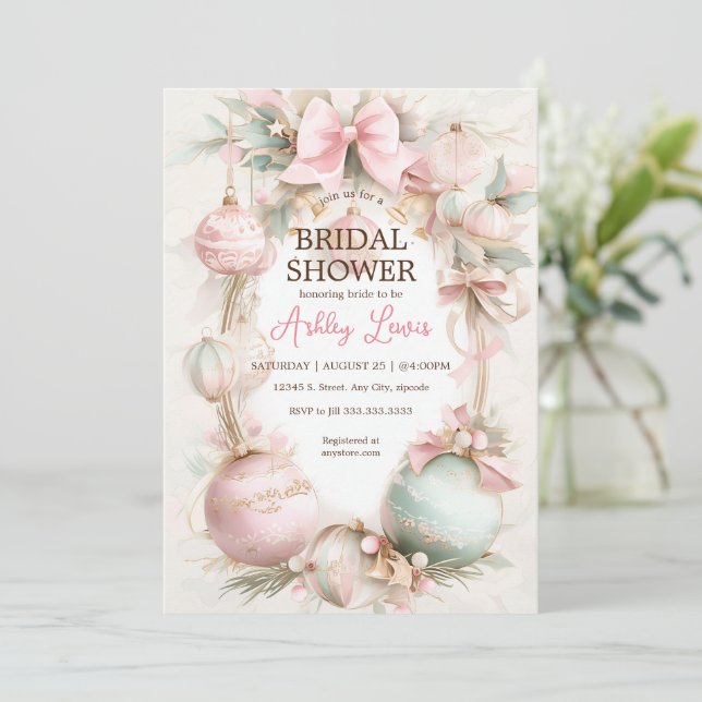 Weihnachtsschmuck Einladung (Stehend Vorderseite)