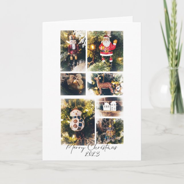 Weihnachtsschmuck Faltkarte Feiertagskarte (Vorderseite)