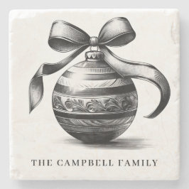 Weihnachtsschmuck Familienname Steinuntersetzer