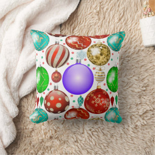 Weihnachtsschmuck Farbiges Balls Muster Kissen