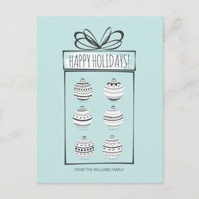 Weihnachtsschmuck Feiertag Postkarte (Vorderseite)