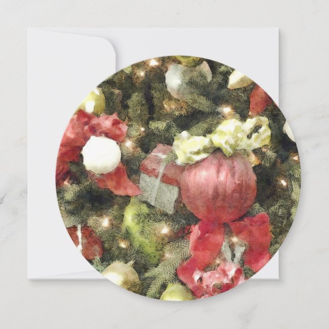 Weihnachtsschmuck Feiertagskarte (Vorderseite)