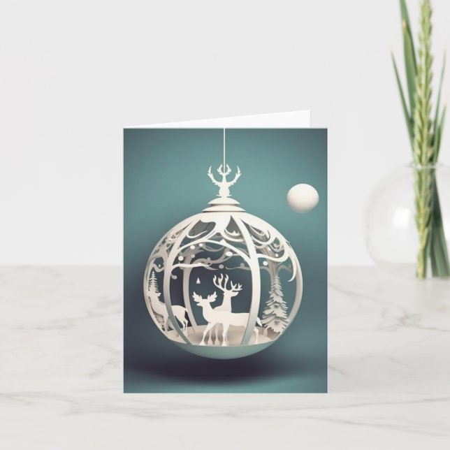 Weihnachtsschmuck Feiertagskarte (Vorderseite)