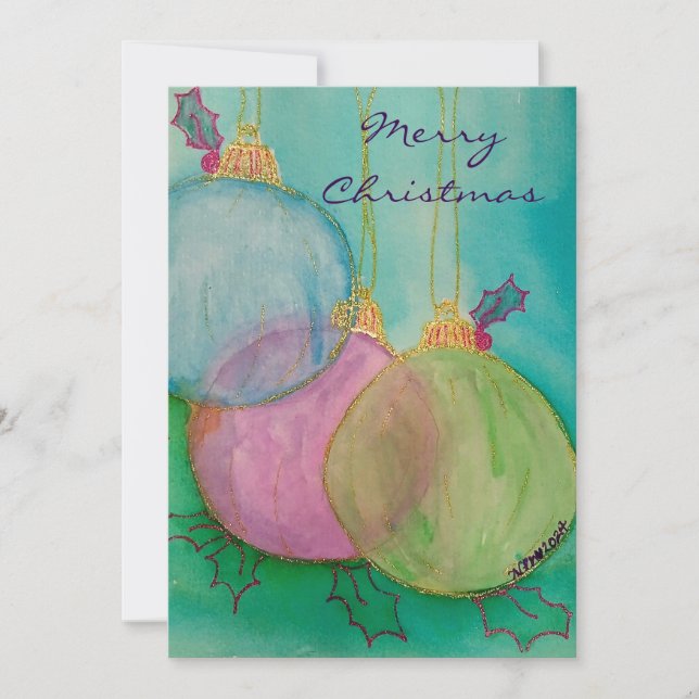 Weihnachtsschmuck Feiertagskarte (Vorderseite)