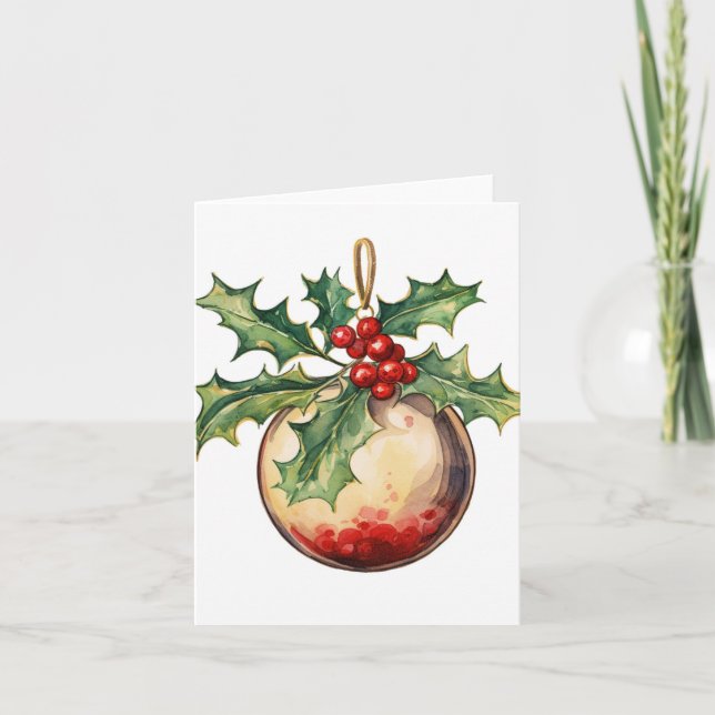 Weihnachtsschmuck Feiertagskarte (Vorderseite)
