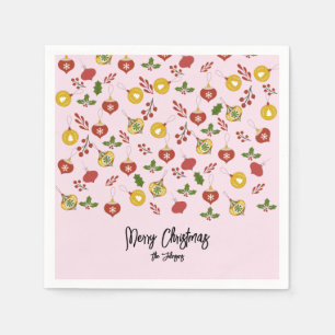 Weihnachtsschmuck Festliche Grüne Rosa Serviette