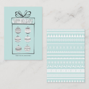 Weihnachtsschmuck Festtage Mini-Karte Mitteilungskarte