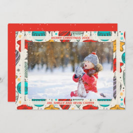 Weihnachtsschmuck Foto Feiertagskarte
