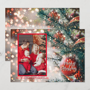 Weihnachtsschmuck-Foto Feiertagskarte