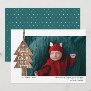 Weihnachtsschmuck Foto Geburtserklärung Feiertagskarte