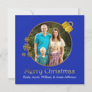 Weihnachtsschmuck-Foto Grußkarte Feiertagskarte