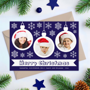 Weihnachtsschmuck-Fotocollage Frohe Weihnachten Bl