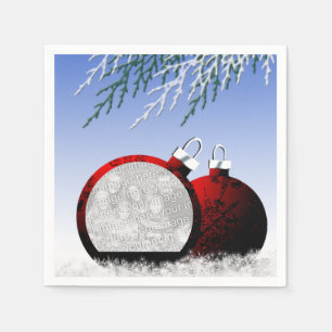 Weihnachtsschmuck Fotovorlage Urlaubsszene Serviette