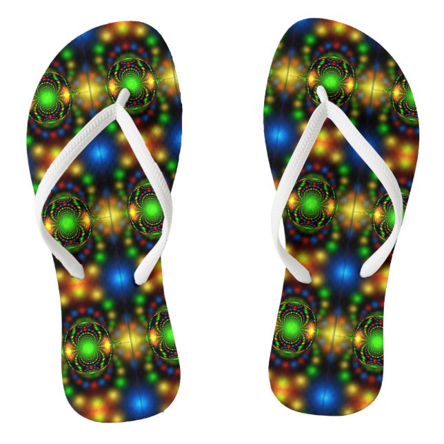 Weihnachtsschmuck-Fraktal Design Flip Flops (Fußbett)