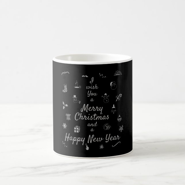 Weihnachtsschmuck Frohe Weihnachten Neues Jahr Kaffeetasse (Mittel)