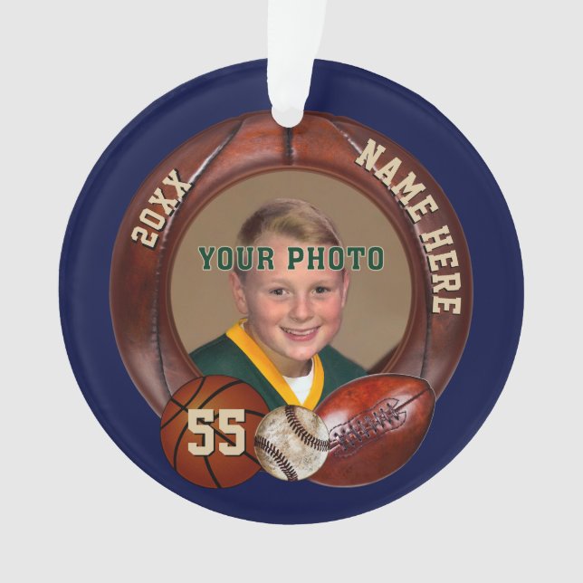 Weihnachtsschmuck für FOTOS und Personalisierte Sp Ornament (Vorderseite)