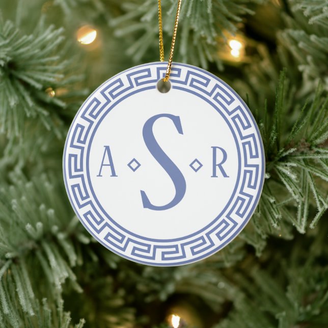 Weihnachtsschmuck für Griechisch Key Monogram (Baum)