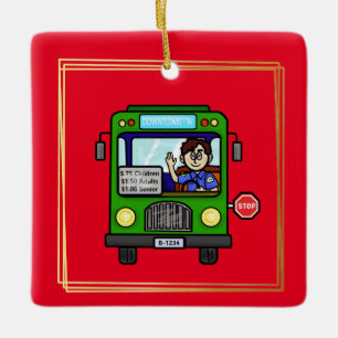 Weihnachtsschmuck für männliche Busfahrer