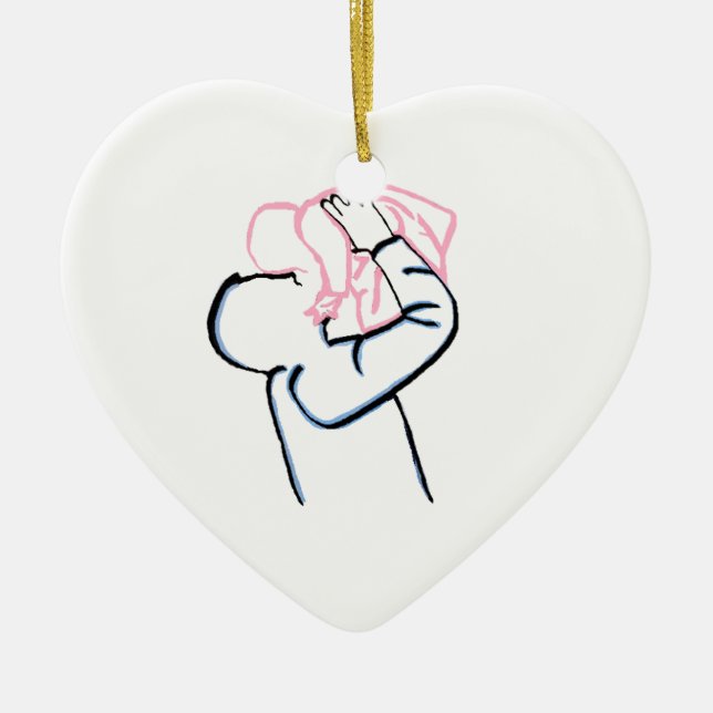 Weihnachtsschmuck für Vater und Tochter (Vorne)