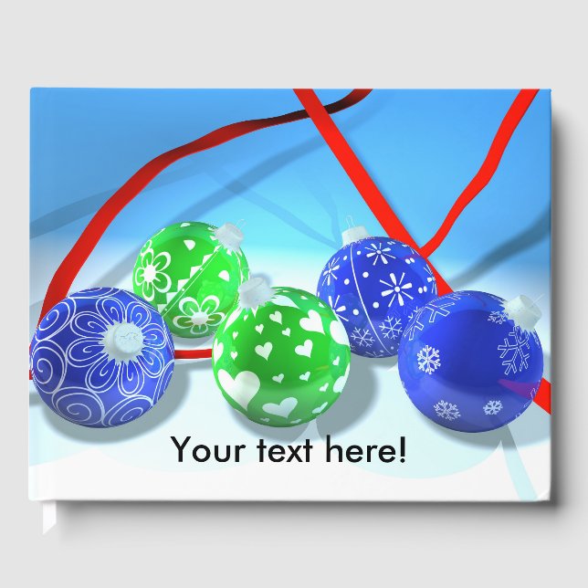 Weihnachtsschmuck Gästebuch (Vorderseite)