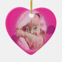 Weihnachtsschmuck Geburtsurkunde Baby. rosa