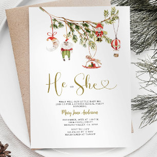 Weihnachtsschmuck - Genderoffenbarung Einladung