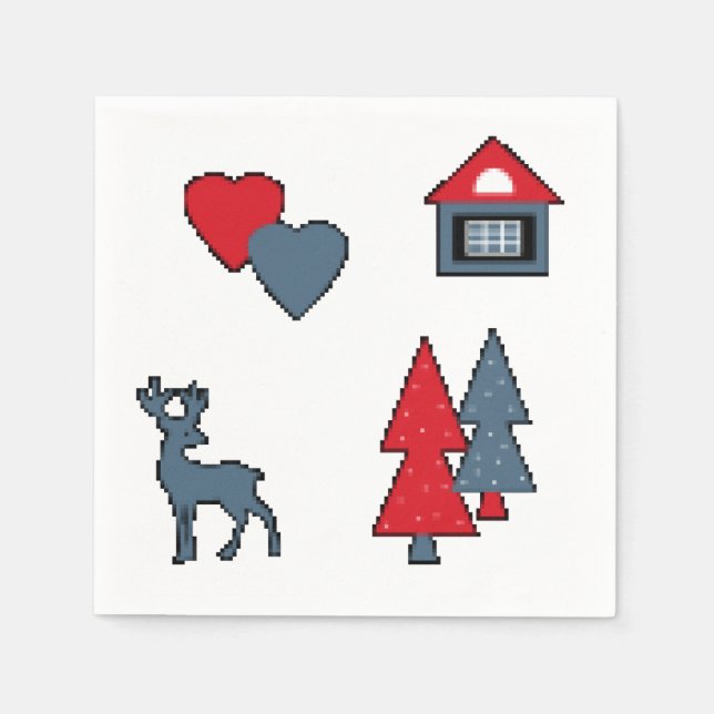 Weihnachtsschmuck , Geschenk , Dekoration , Grün Serviette (Vorderseite)