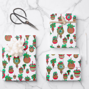 Weihnachtsschmuck Geschenkpapier Set