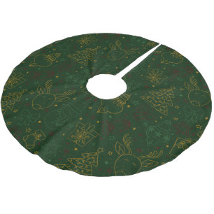 Weihnachtsschmuck, Glitzern, Glitzer Polyester Weihnachtsbaumdecke