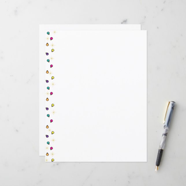 Weihnachtsschmuck Gold Star Stationary (Vorderseite/Rückseite Beispiel)