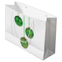 Weihnachtsschmuck Grüne Kugel Große Geschenktasche Geschenktüte