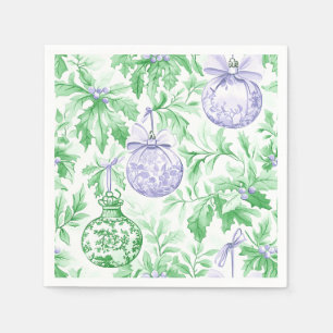 Weihnachtsschmuck Grüne lila Kleider Serviette