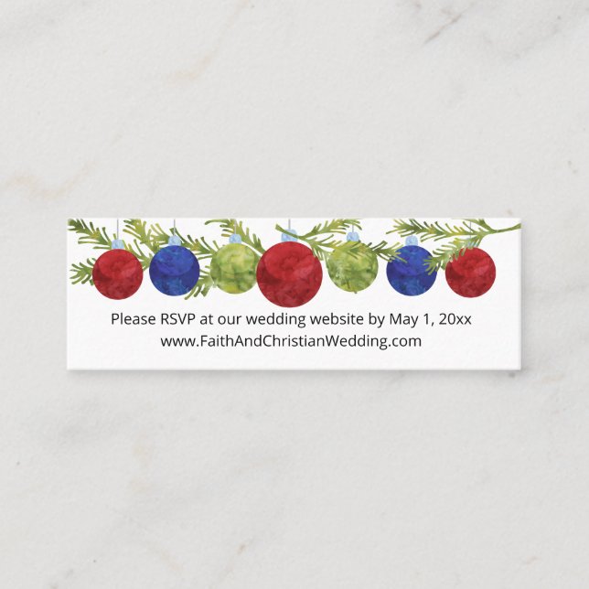 Weihnachtsschmuck, Hochzeiten Website UAWG Mini Visitenkarte (Vorderseite)